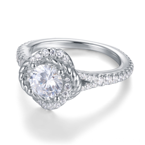 single halo moissanite diamond engagement rings